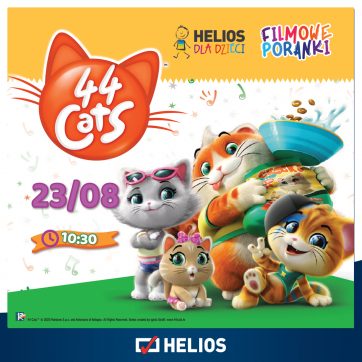 Filmowe Poranki 23.08.2020 44 Koty kino Helios Atrium Biała