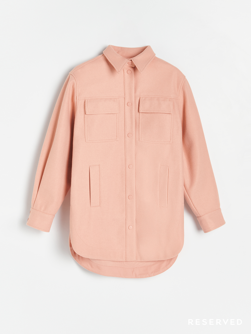 Morelowa koszula oversize marki Reserved