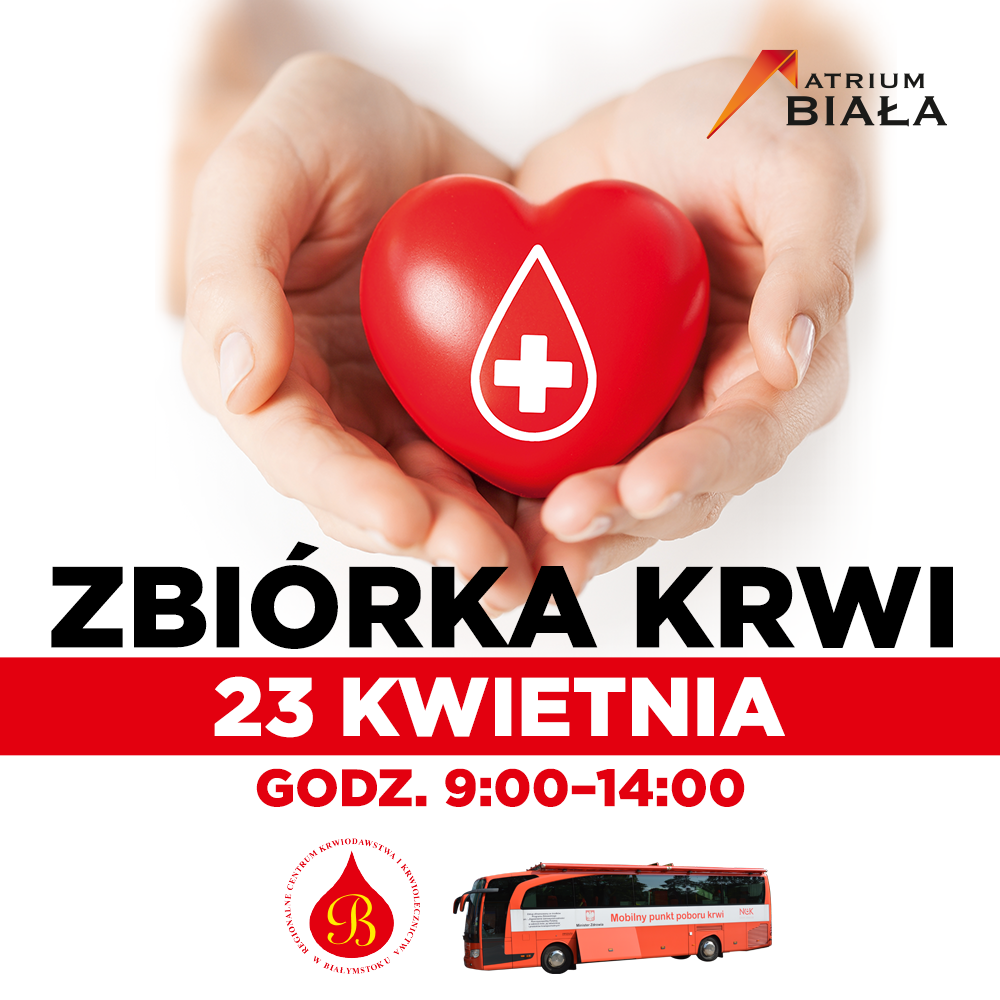 Krwiobus przy Atrium Biała