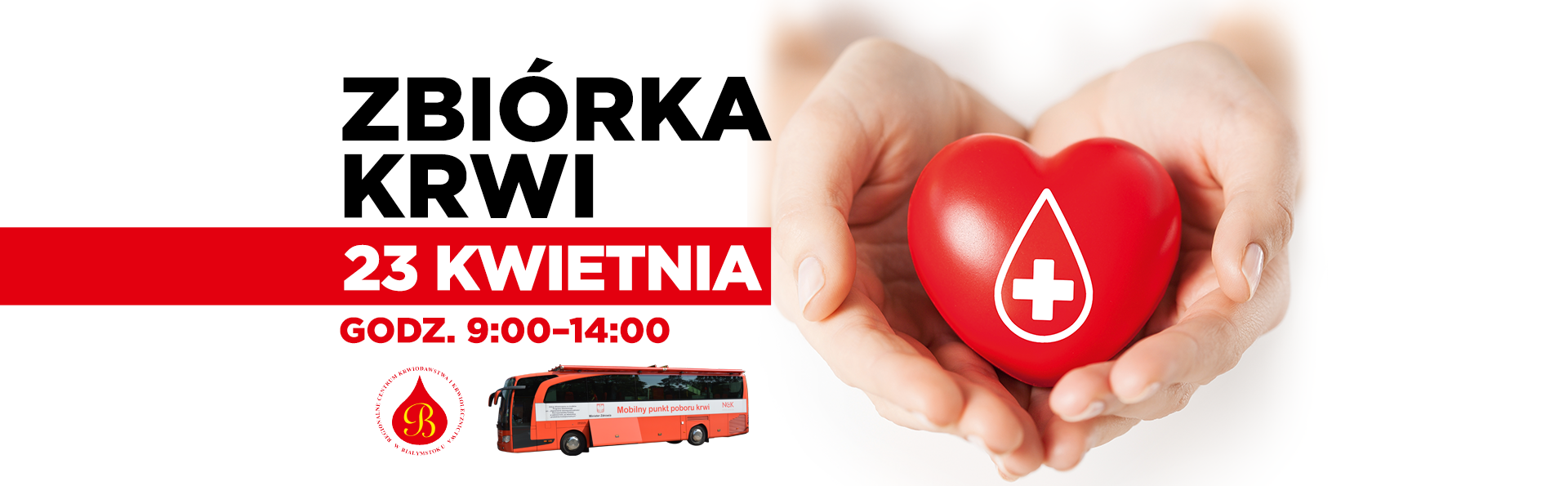 Krwiobus przy Atrium Biała