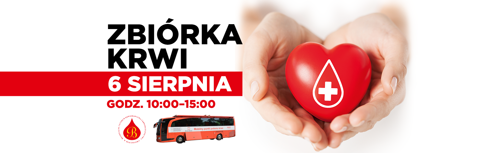 Krwiobus przy Atrium Biała