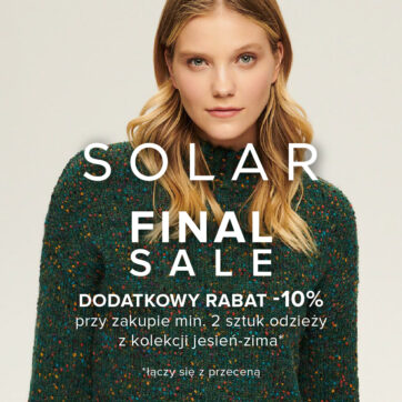 Dodatkowy rabat -10% przy zakupie 2 sztuk odzieży i więcej z kolekcji jesień-zima