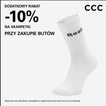 Dodatkowy rabat w CCC – 10% na skarpetki przy zakupie butów!