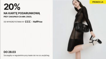 20% na kartę podarunkową przy zakupie za min.250zl.