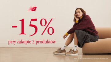 Dodatkowe 15% na produkty z wyprzedaży w sklepie New Balance!
