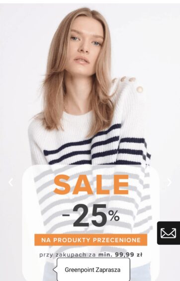-25% na produkty przecenione przy zakupach za min.99,99 zł