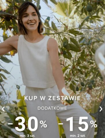 Wiosenna promocja! Kup w zestawie -15% na 2szt. -30% przy zakupie 3 szt.