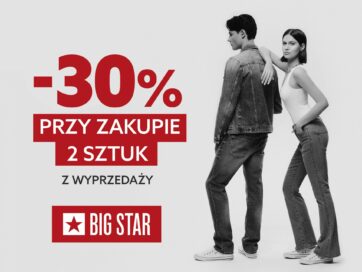 -30% PRZY ZAKUPIE DWÓCH SZTUK Z WYPRZEDAŻY!