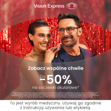 Do 50% zniżki na soczewki okularowe w Vision Express!