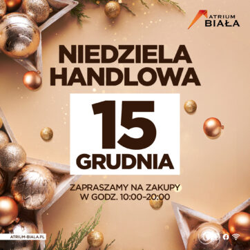 Niedziela handlowa 15.12