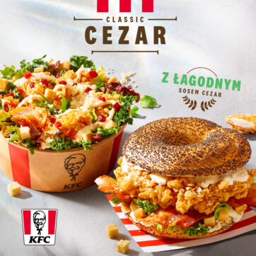 NOWOŚĆ! ð¥ Poznaj CLASSIC CEZAR: Bajgiel, Maxi Twist, Sałatka, Frytki Cezar – Wszystko z pysznym łagodnym sosem cezar! ð¤©