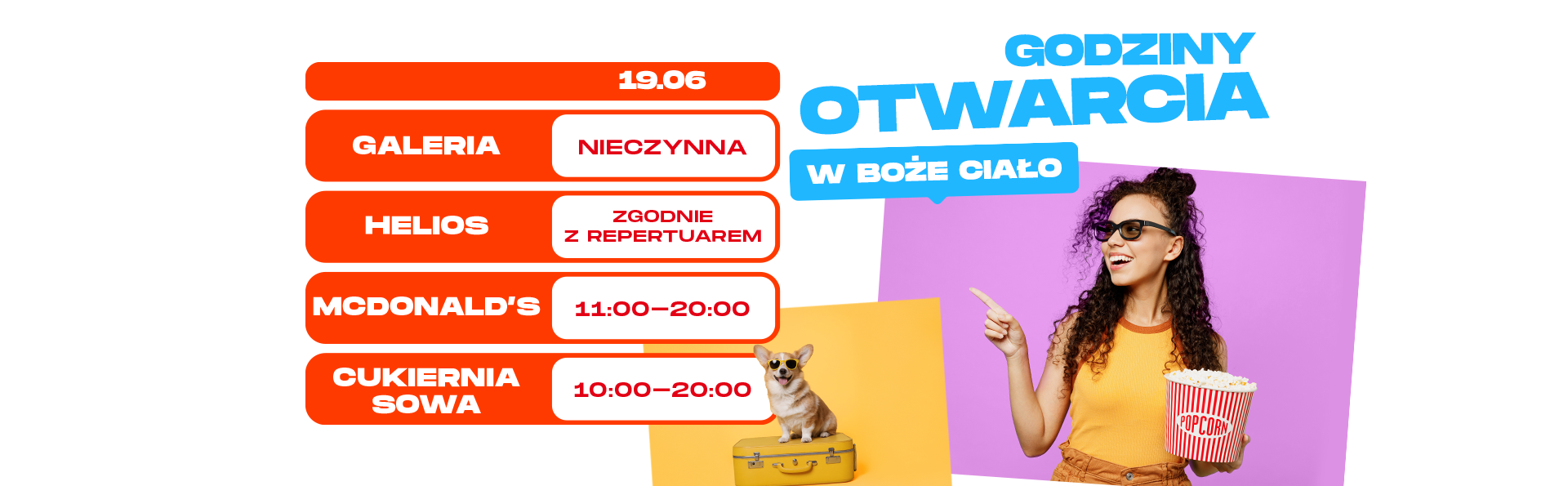 Godziny otwarcia CH Biała w Boże Ciało – 19 czerwca