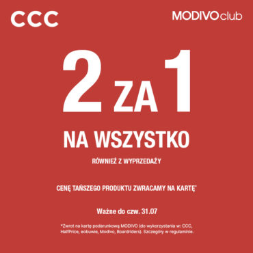 Wielka wyprzedaż 2 za 1 w CCC!