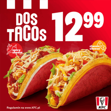 DOS TACOS powrócił! Tylko teraz Cenowa Fiesta w KFC. ð£