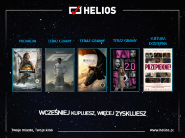 Filmowy początek wakacji w kinach Helios