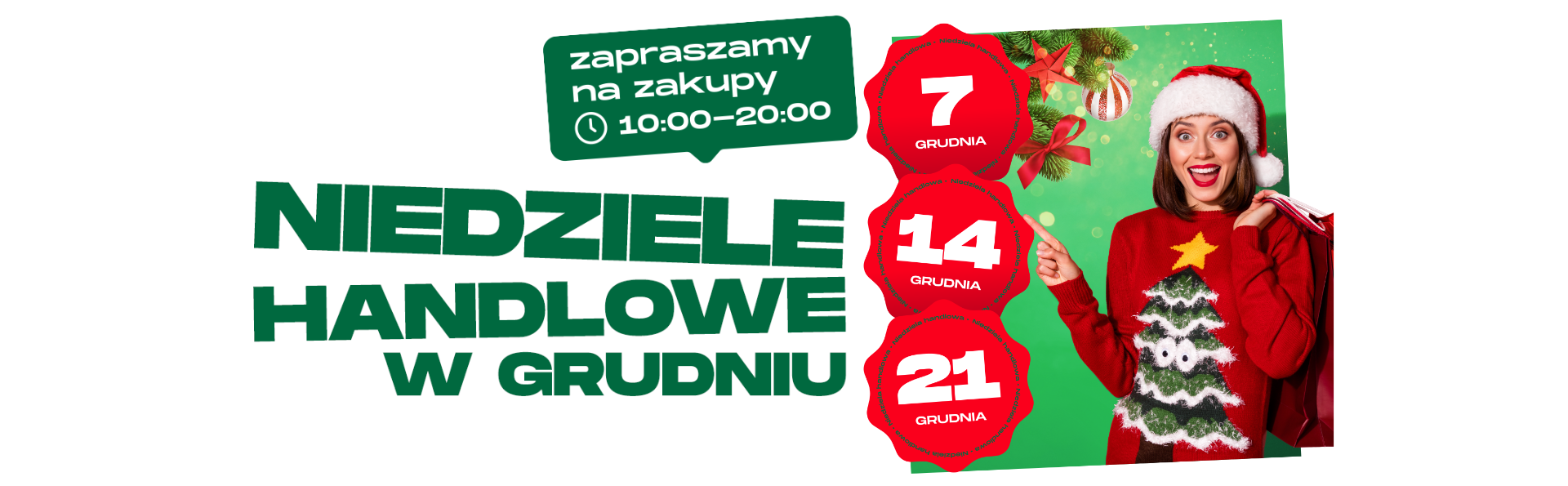 GRUDNIOWE NIEDZIELE HANDLOWE W CH BIAŁA!