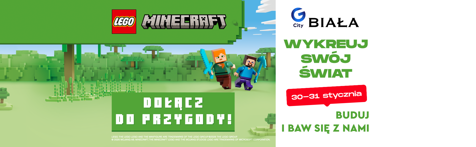 LEGO® Minecraft® wraca do G City Biała!