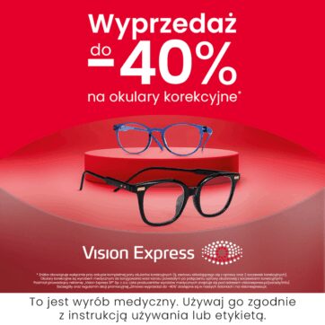 Zimowa wyprzedaż okularów korekcyjnych do -40% w Vision Express!