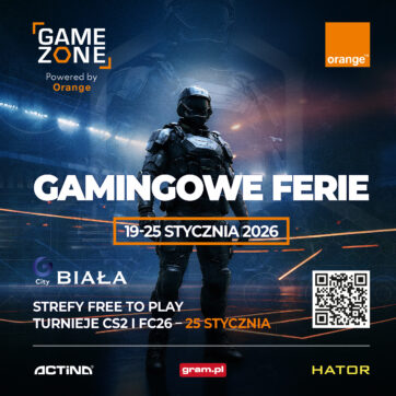 ð® GAMINGOWE FERIE w G City Biała – GAME ZONE Powered by Orange już 19 – 25 stycznia 2026!