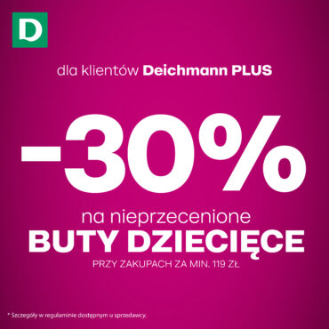 –30% na nieprzecenione buty dziecięce