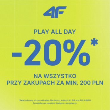 -20% NA WSZYSTKO PRZY ZAKUPACH ZA MIN. 200 PLN