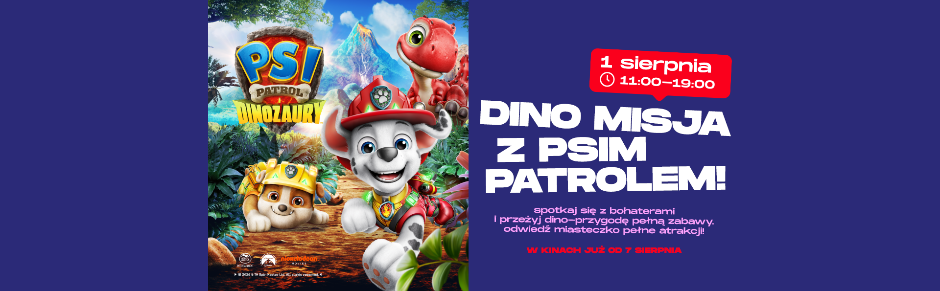 ð¾ð¦ Psi Patrol i Dinozaury w G City Biała! Wielka misja ratunkowa już 1 sierpnia!