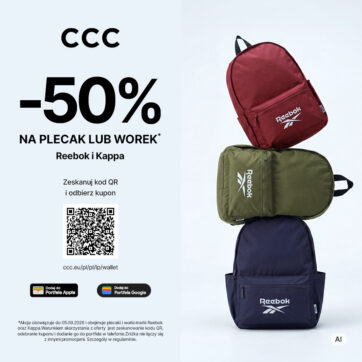 W CCC aż 50% na plecak lub worek!