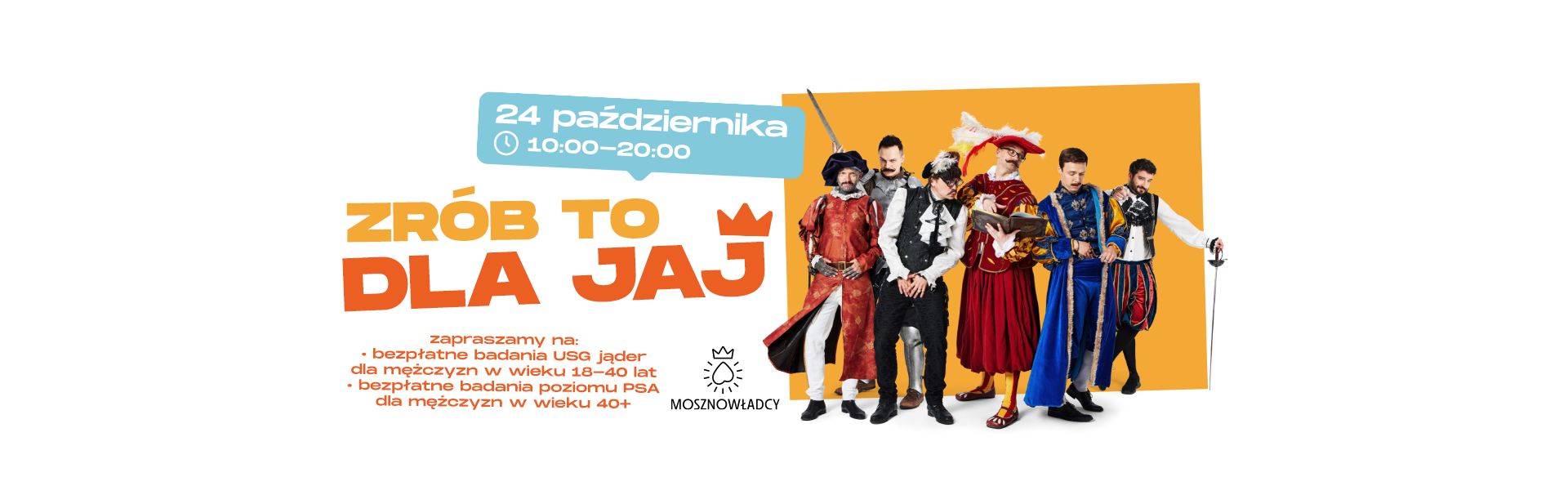 ðª Mosznowładcy ponownie w G City Biała! Zrób to dla jaj – zbadaj się bezpłatnie 24 października!