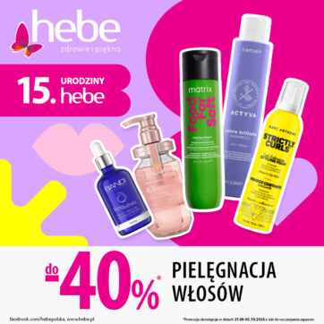 Produkty do pielęgnacji włosów teraz w Hebe do – 40%!ð¥