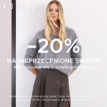 -20% na nieprzecenione swetry