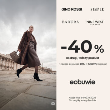 ðð -40% na drugi, tańszy produkt w eobuwie!