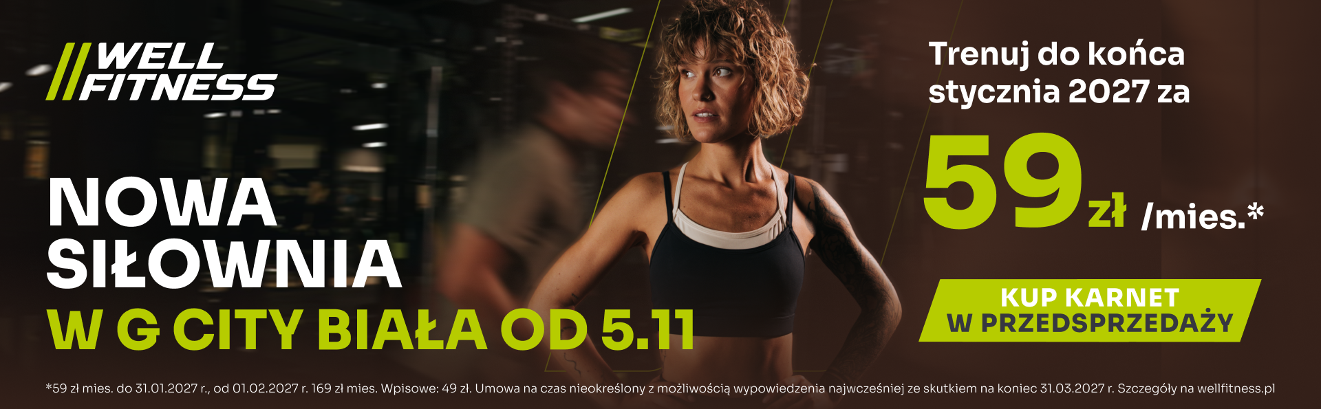 ð Już 5 listopada wielkie otwarcie całodobowego klubu Well Fitness Białystok w CH Biała! ð